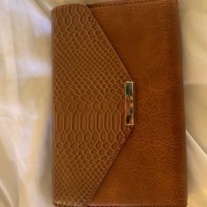 Phone bag; touch screen purse; crossbody or traditional; brown w/ gold hardware